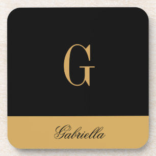 Gold Black Coaster