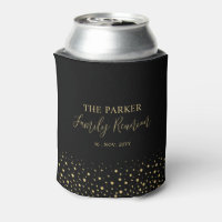 Gold & Black Confetti Family Reunion Party Favour