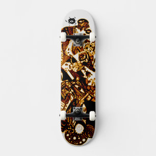 Gold Black Cool Skateboard