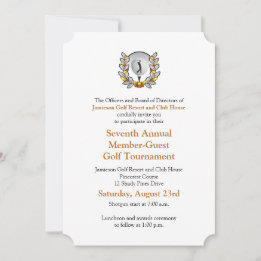 Gold Black Corporate Golf Tournament Invitation