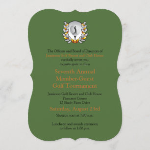Gold Black Corporate Golf Tournament Invitation