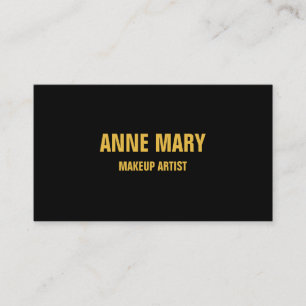 Gold Black Custom Colour Makeup Artist Modern Cool Business Card