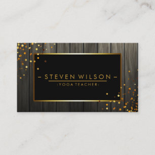 Gold Black Decorative Yoga Holistic Massage Business Card