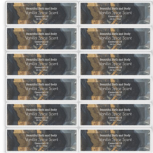 Gold Black Essential Oil 10ml Bottle Product Label