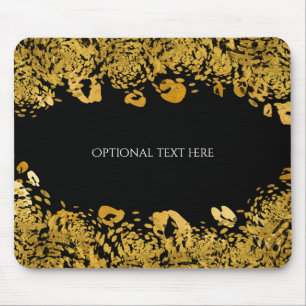 Gold & Black Exotic Jungle Cheetah Elegant Glam Mouse Pad