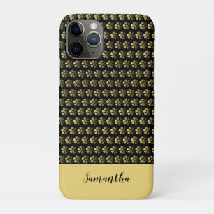 Gold Black Floral iPhone 11 Pro Case