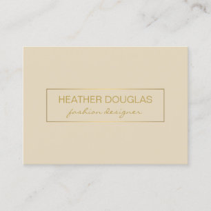 Gold Black Foil Shine (Beige / Black) Business Card