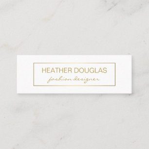 Gold Black Foil Shine Mini Business Card