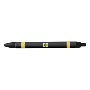 Gold & Black Football Team Personalised Ink Pen