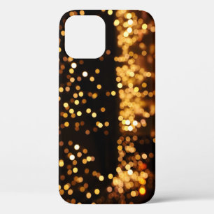 Gold Black Glitter: Abstract De-focused Background iPhone 12 Case
