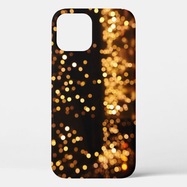 Gold Black Glitter: Abstract De-focused Background Case-Mate iPhone Case (Back)