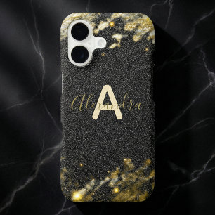 Gold Black Glittery Sparkly Stylish Modern Glam