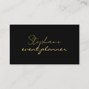 Gold Black Golden Yellow Custom Name Professional Business Card