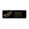 Gold Black Graduation Return Address Label