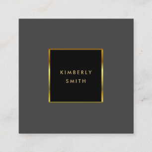 Gold black gray minimalist business cards