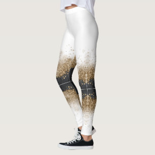Gold & Black Hairstylist Salon Leggings