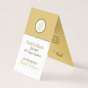 Gold & Black Homemade Bath & Body Label Tag