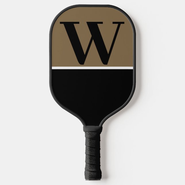 Gold & Black II College Monogram Pickleball Paddle (Front)