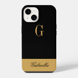 Gold Black iPhone 14 Case