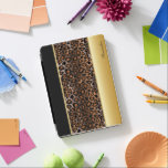 Gold, Black Jaguar Animal Print iPad Pro Cover<br><div class="desc">Ipad Cover. Elegant jaguar animal print in gold colour ready for you to personalise. ⭐This Product is 100% Customisable. Graphics and / or text can be added, deleted, moved, resized, changed around, rotated, etc... 99% of my designs in my store are done in layers. This makes it easy for you...</div>
