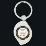 Gold Black Las Vegas Casino Poker Chip Wedding Key Ring<br><div class="desc">Getting married in Las Vegas or maybe you're having a casino themed wedding? This gold,  black,  and white keychain would make a perfect idea for  either yourself,  or,  as a thank you gift for your bridal party.</div>