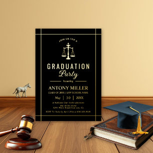 Gold, black law school graduation Class Of 2025 