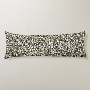 Gold Black Leopard Print Body Cushion