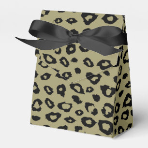 Gold Black Leopard Print Favour Box