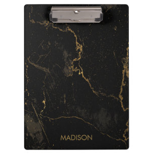 Gold Black Marble Clipboard