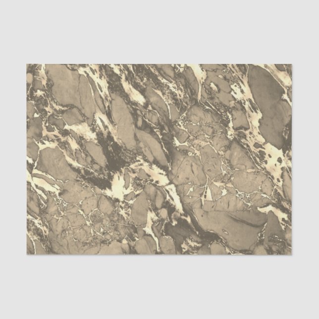 Gold & Black Marble, Gift Bag, Decoupage Tissue Paper (Front)