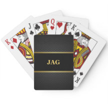 Gold Black Masculine Monogrammed