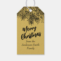Gold Black Minimalist Modern Botanical