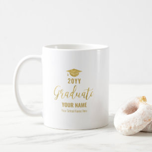Gold & Black   Modern 2021 Graduation Gifts Mug