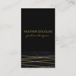 Gold Black Modern Slate Business Card