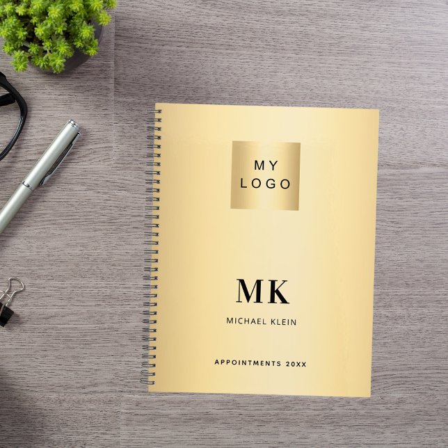 Gold black monogram initials business 2026 planner (Creator Uploaded)
