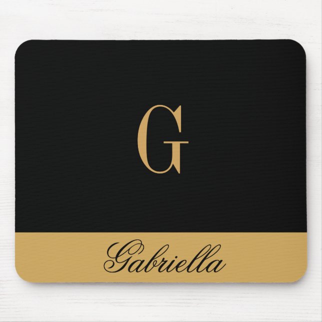 Gold Black Mouse Pad (Front)