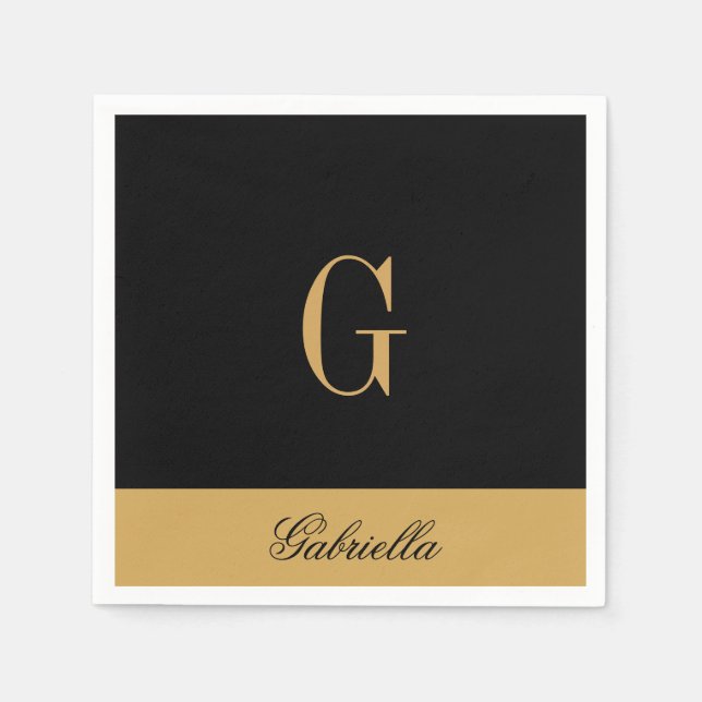 Gold Black Napkin (Front)