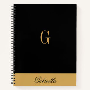 Gold Black Notebook