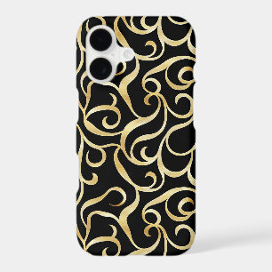 Gold Black Ornamental Pattern