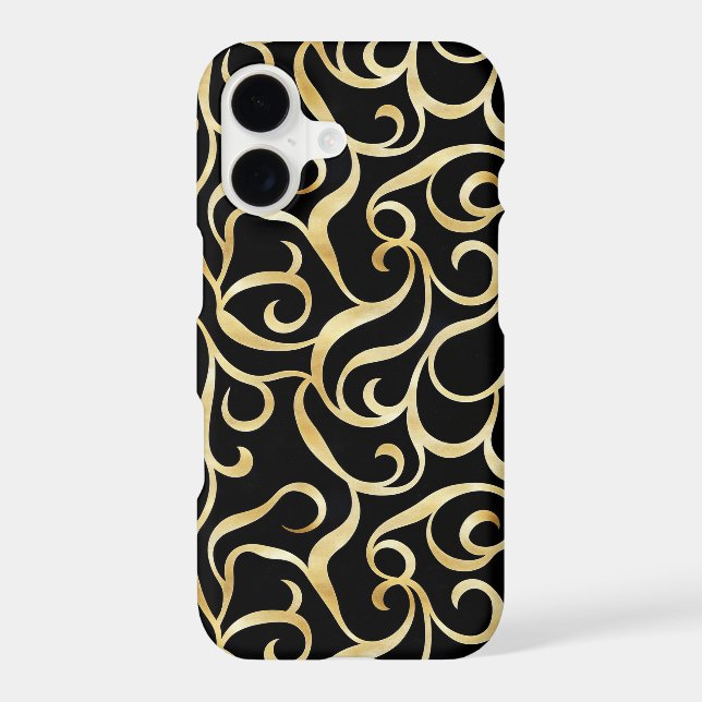 Gold Black Ornamental Pattern (Back)