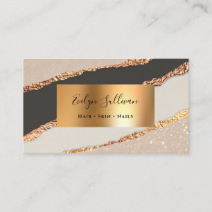 Gold black paper design business card