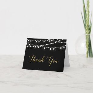 Gold & Black Party Thank You Note