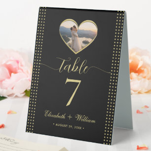 Gold & Black Polka Dot Personalised wedding
