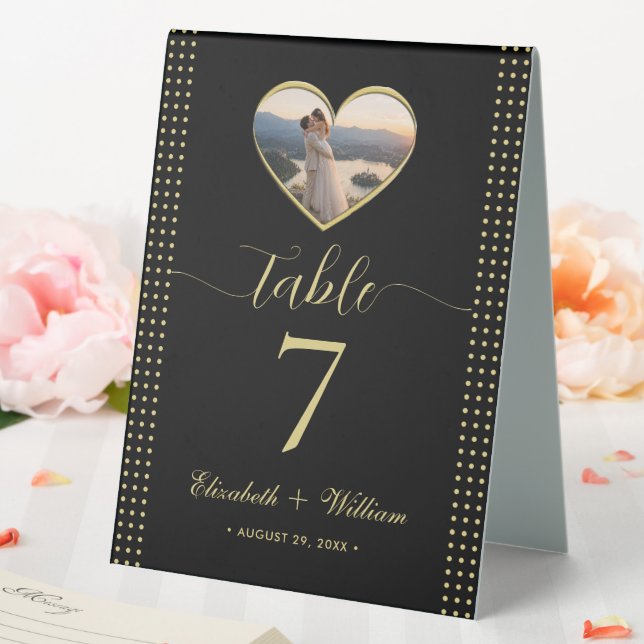 Gold & Black Polka Dot Personalised wedding (In SItu (Wedding))