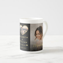 Gold & Black Polka Dot Personalised wedding