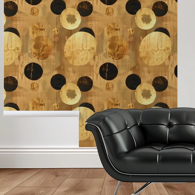 Gold Black Retro Circles Circular shapes Wallpaper (Creator Uploaded)