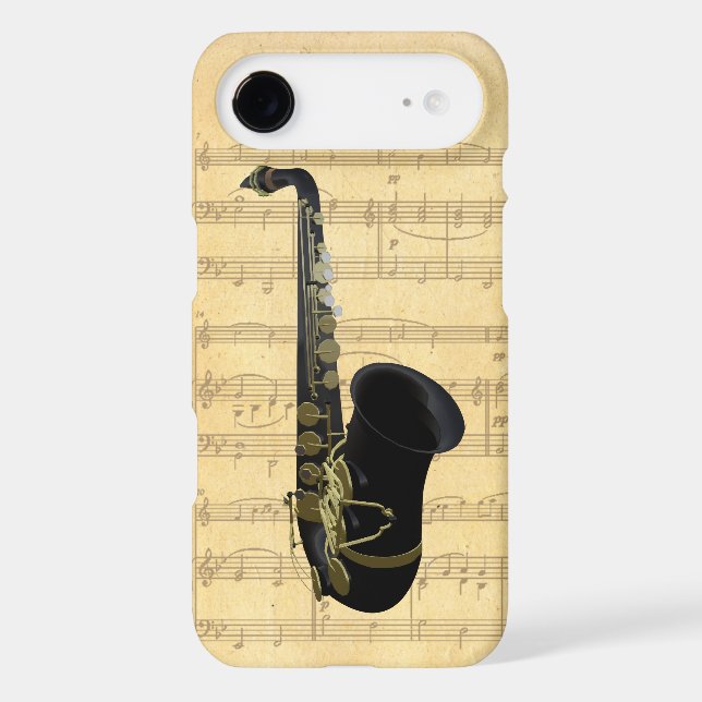 Gold Black Saxophone Sheet Music iPod Touch 4G Case (Back)