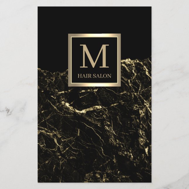 Gold black stylish hair salon  (Front)