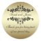 Gold Black Swirls Thank You Wedding Favour Sticker