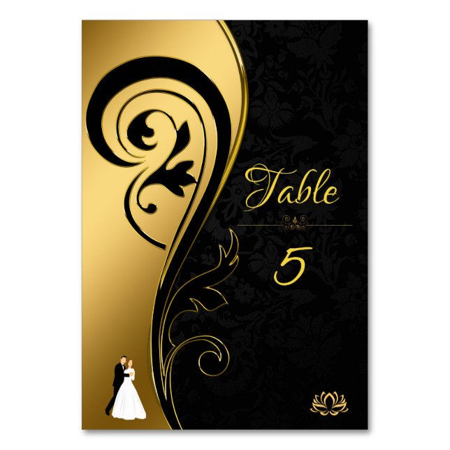 Gold-black Table Number (Front)